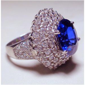 Stunning ring showcasing Charm Blue Gem Size 8